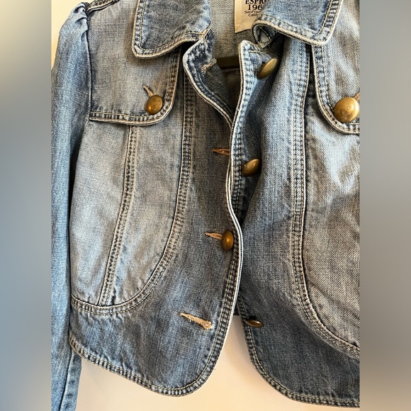 ESPRIT 1968 Denim Cropped Jacket Size Small - Picture 7 of 12
